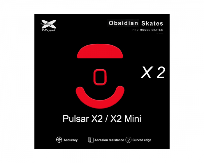 X-raypad Obsidian Mouse Skates Pulsar X2/X2 Mini/X2V2/X2H - Hiiren Tassut 