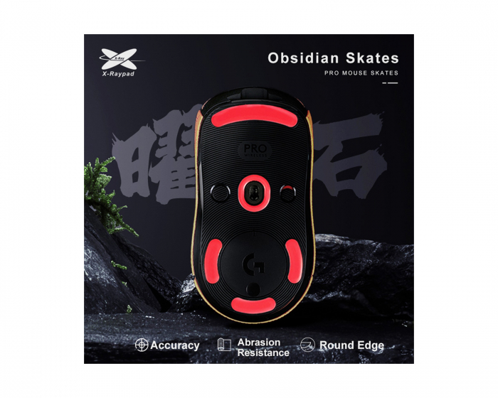 X-raypad Obsidian Mouse Skates Logitech G Pro Wireless - Hiiren Tassut