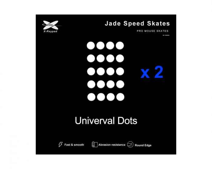 X-raypad Jade Mouse Skates Universal 6.5mm Dots - 40pcs - Hiiren Tassut