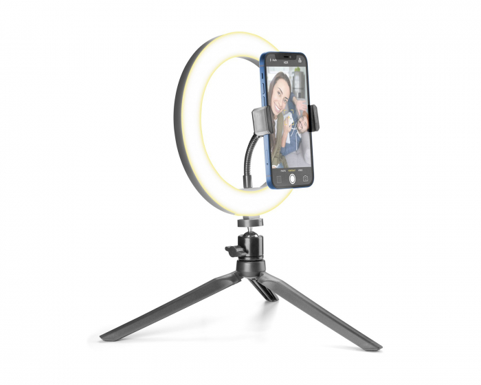 Cellularline Selfie Ring Tripod 8″ - Ring Light - LED-rengasvalo