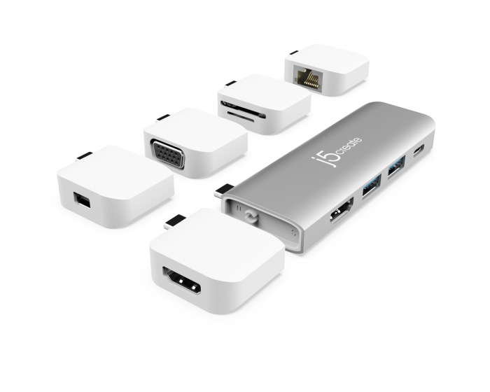 j5create ULTRADRIVE Kit - USB-C Moninäyttöinen Modulaarinen Telakka