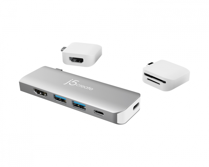 j5create ULTRADRIVE Kit - USB-C Dual-Display Modulaarinen Telakka