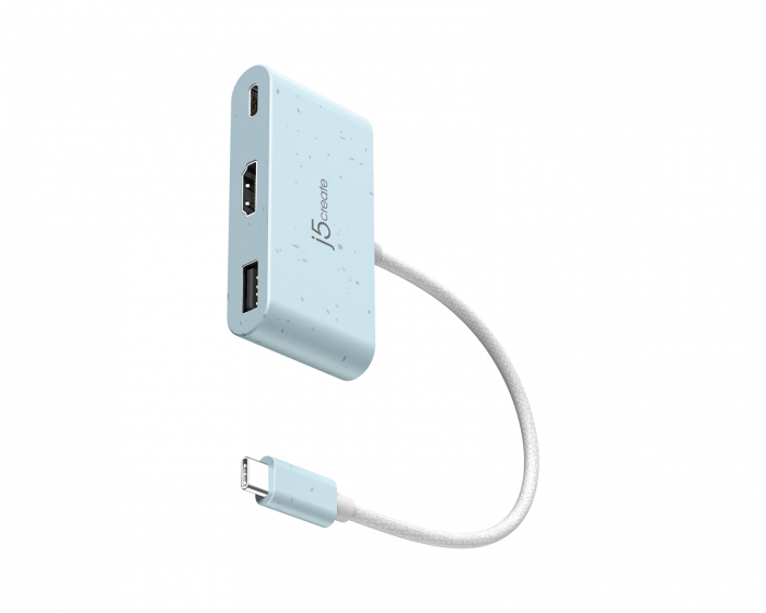 j5create USB-C-HDMI 4K ja USB Type-A 90 W Teholla -  Sininen