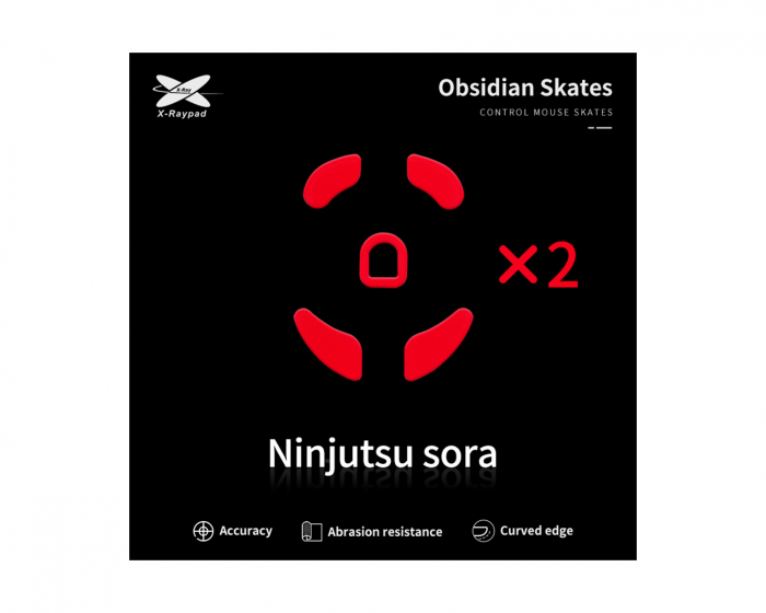 X-raypad Obsidian Mouse Skates Ninjutso Sora - Hiiren Tassut