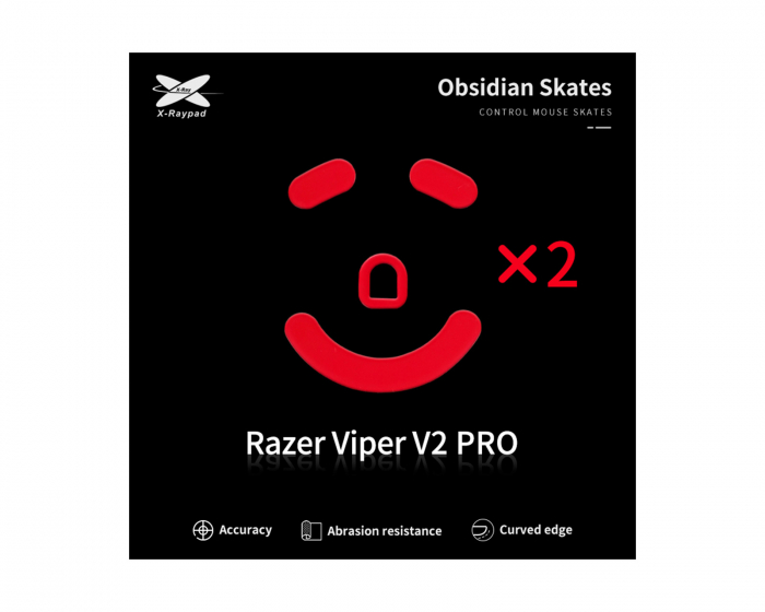 X-raypad Obsidian Mouse Skates Razer Viper V2 PRO - Hiiren Tassut