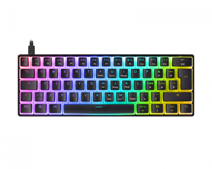 Deltaco Gaming DK475 RGB 60% Hotswap Mekaaninen Näppäimistö [Pink Linear] - Musta