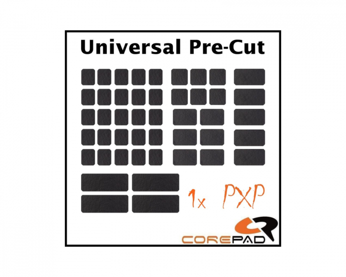 Corepad PXP Universal Pre-Cut Grips Keyboard & Mouse - Black