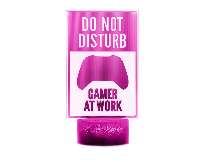 MaxCustom 3D Yölamppu - Do Not Disturb, Gamer at Work