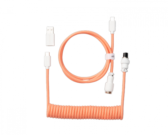 Keychron Custom Coiled Aviator Kaapeli USB-C - Pinkki/Oranssi