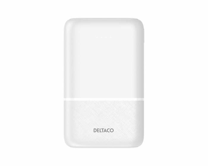 Deltaco 10.000 mAh Powerbank - Valkoinen