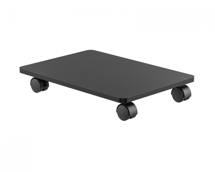 MaxMount Mobile Computer Stand - Musta Keskusyksikön pyörällinen koroke