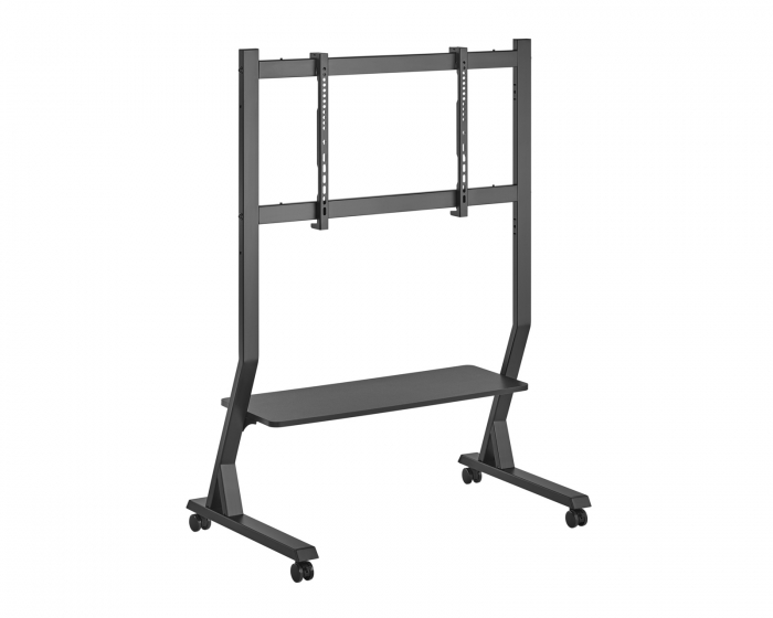 MaxMount TV Stand on Wheels - 45”-90” - Musta TV-teline pyörillä