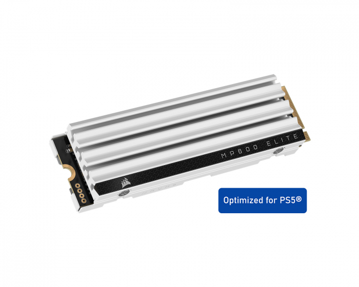 Corsair MP600 Elite PCIe Gen4 x4 NVMe M.2 SSD PS5 - 1TB - Valkoinen