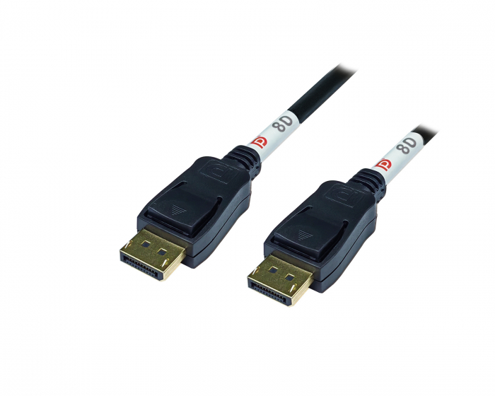 Deltaco 8K 2.1 DisplayPort Kaapeli - 0.5 m