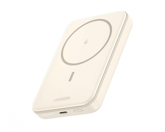 UGREEN Langaton Magneetti Powerbank 10 000 mAh - Beige - Varavirtalähde