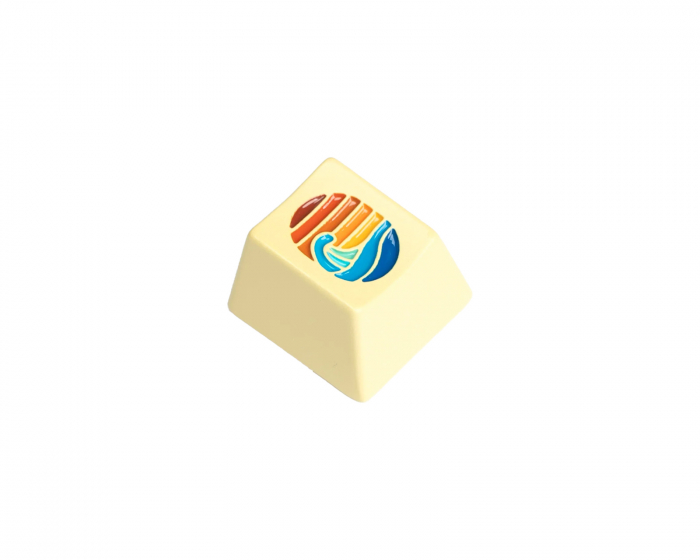 Keychron Colorful Great Wave Zinc Alloy Artisan Keycap - Pale Yellow