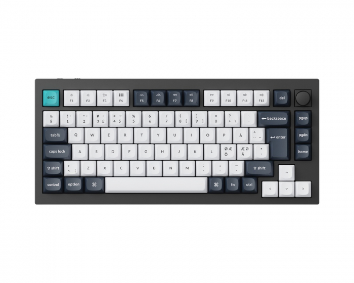 Keychron V1 Max 75% QMK/VIA RGB Hotswap Langaton Näppäimistö [Gateron Jupiter Brown] - ISO