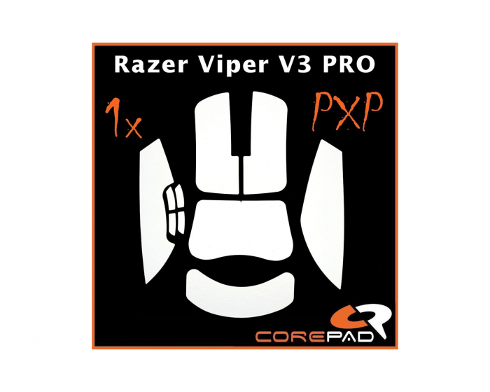 Corepad PXP Grips Razer Viper V3 Pro - Valkoinen