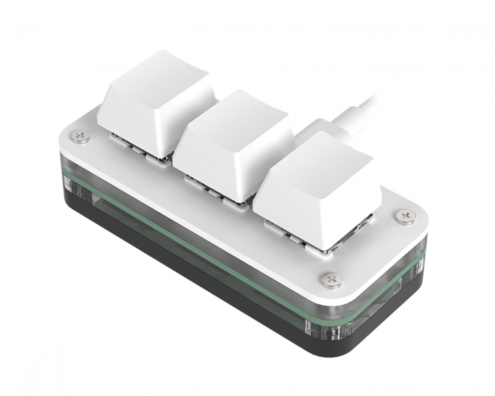 MaxMount 3-Key RGB Mini Mekaaninen Keypad - Valkoinen