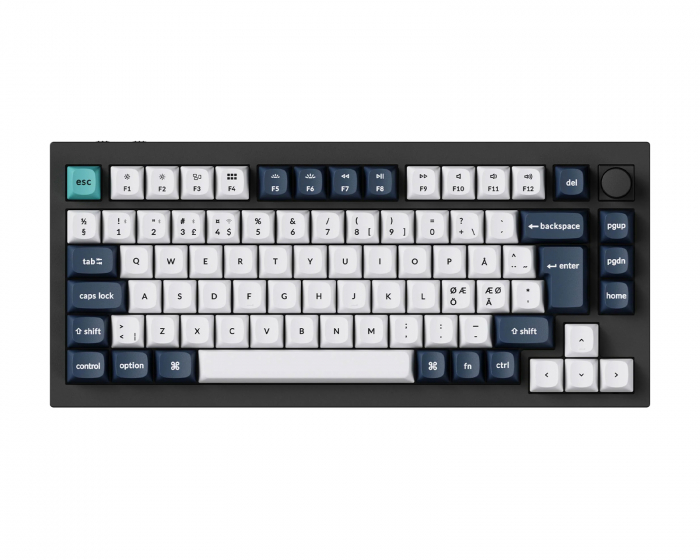 Keychron Q1 Max QMK 75% Langaton Mekaaninen Näppäimistö [Gateron Jupiter Banana] - ISO