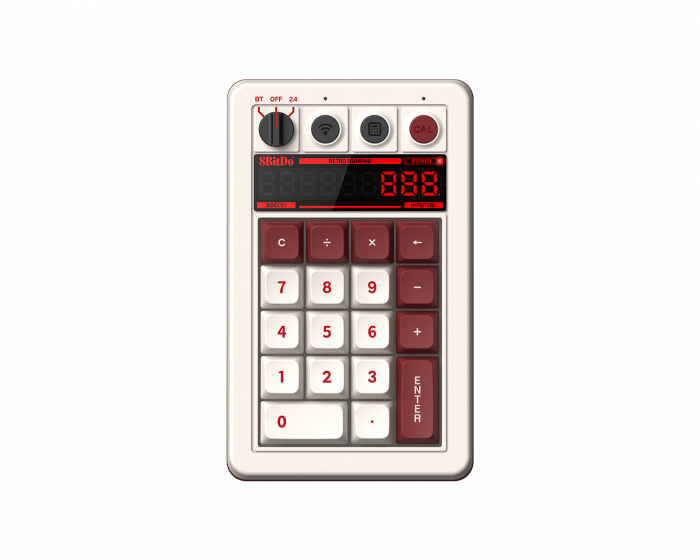 8Bitdo Retro 18 Mechanical Numpad - Langaton Numeronäppäimistö - Fami Edition