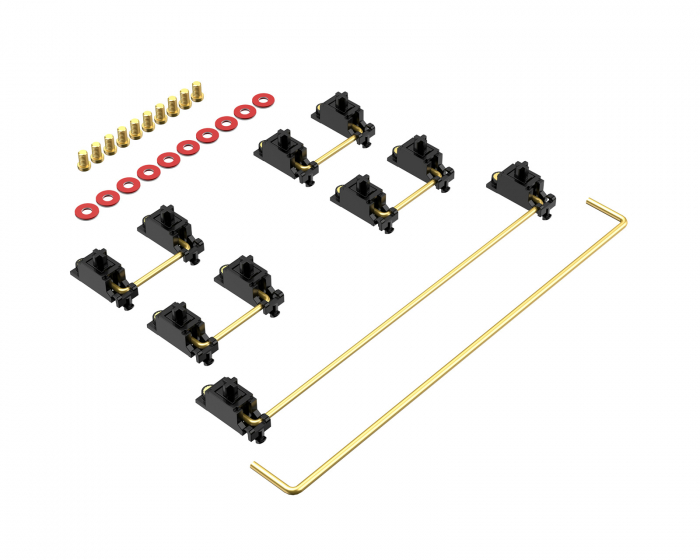Durock Stabilizers V3 Screw Ins - Black & Gold