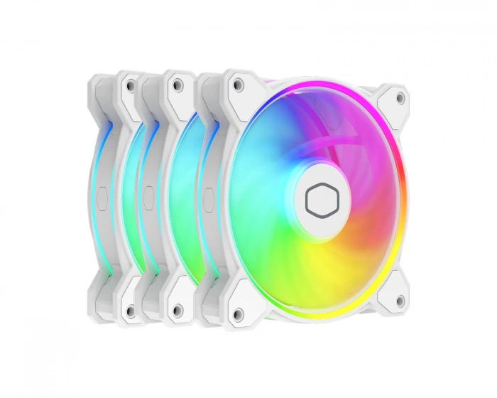 Cooler Master MasterFan MF120 Halo2 3-pack - Valkoinen
