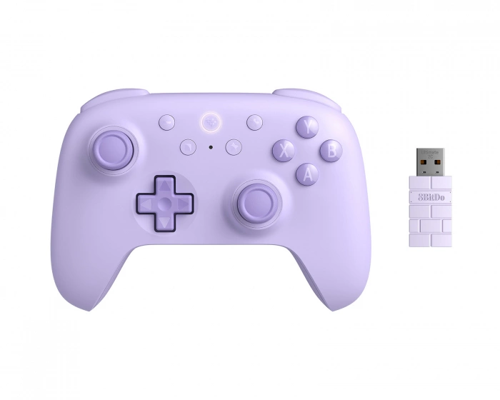 8Bitdo Ultimate 2C 2.4G Wireless Controller Hall Effect - Langaton Ohjain Violetti