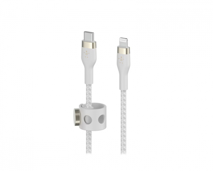 Belkin PRO Flex USB-C to Lightning Kaapeli - 2m - Valkoinen