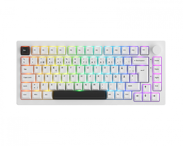 Akko 5075B Plus-S Langaton Näppäimistö - Valkoinen [V3 Cream Yellow Pro]