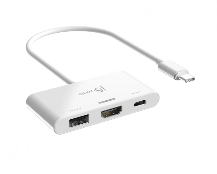 j5create USB-C to 4K HDMI Adapter - USB-A - USB-C 100W PD
