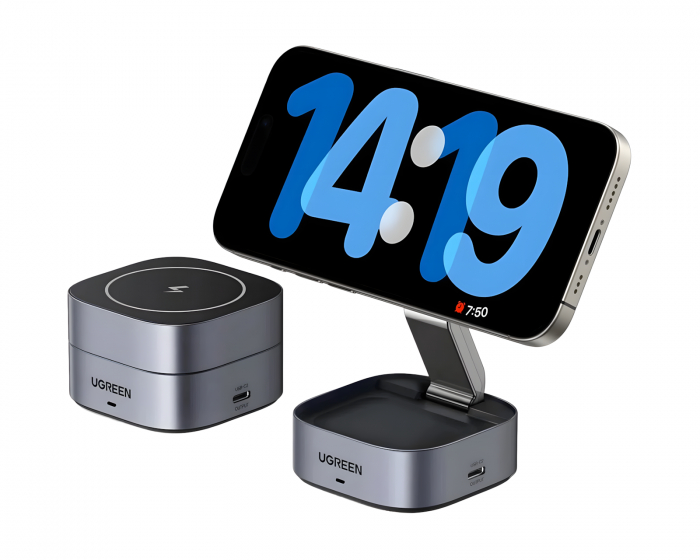 UGREEN Qi2 3-in-1 MagSafe Langaton Laturi USB-C-portilla