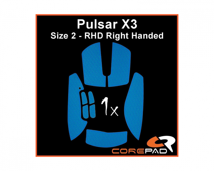 Corepad Soft Grips for Pulsar X3 RHD - Sininen