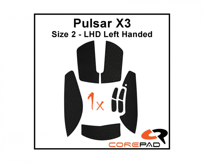 Corepad Soft Grips for Pulsar X3 LHD - Musta
