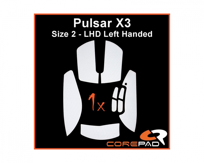 Corepad Soft Grips for Pulsar X3 LHD - Valkoinen