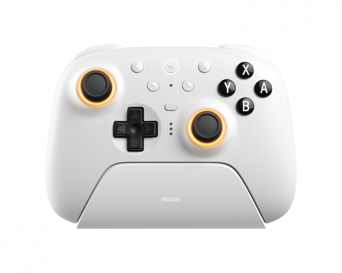 8Bitdo Ultimate 2 Bluetooth TMR Sticks - Langaton Ohjain - Valkoinen