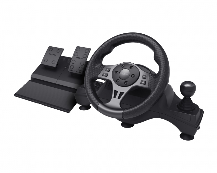 Trust GXT 289 Movi Racing ohjauspyörä ja polkimet