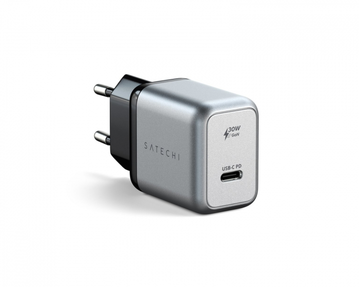 Satechi 30W USB-C PD GaN Seinälaturi - Avaruusharmaa