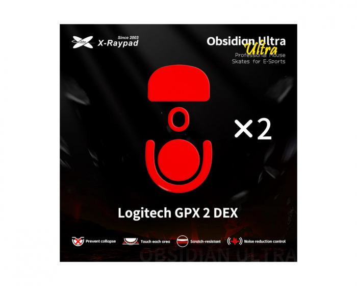 X-raypad Obsidian Ultra Skates Logitech G Pro X 2 DEX