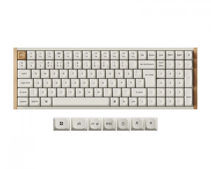 Keychron K4 HE SE QMK ISO Langaton Näppäimistö [Gateron 2.0 Purple Magnetic Switch] - Wood White