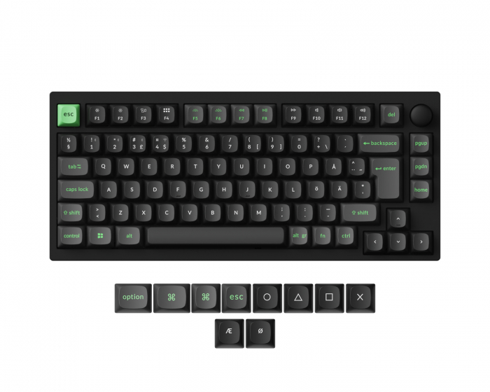 Lemokey P1 HE QMK/VIA ISO Langaton Näppäimistö [Gateron 2.0 Magnetic Switch] - Carbon Black