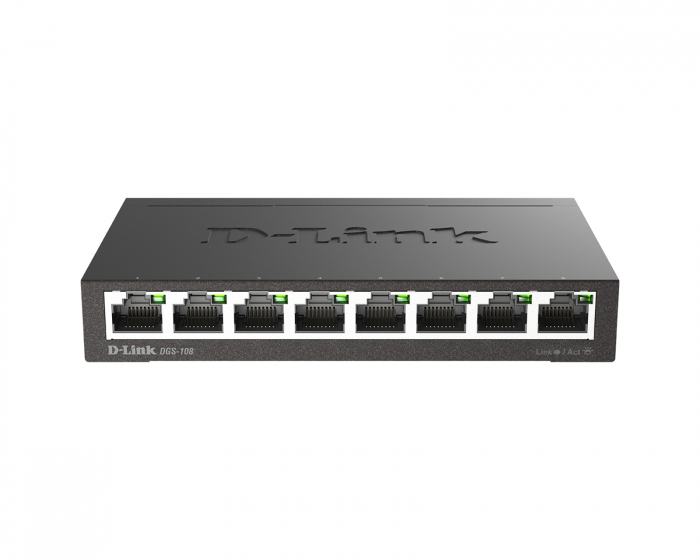 D-Link DGS-108 8-porttinen Gigabit-pöytäkytkin