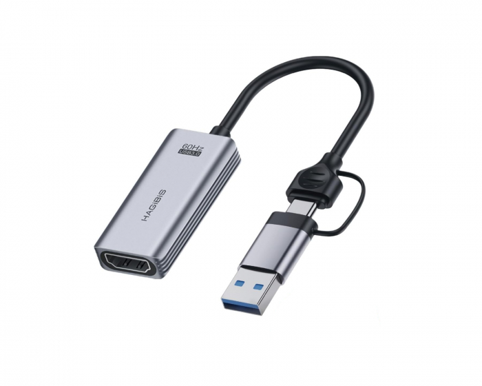 Hagibis HDMI–USB/USB-C 1080p HD 60fps Live-videokaappauskortti