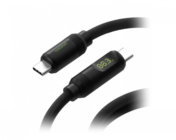 Hagibis USB-C 4.0 LED-näyttö 8K 240W Kaapeli – 1M – Musta