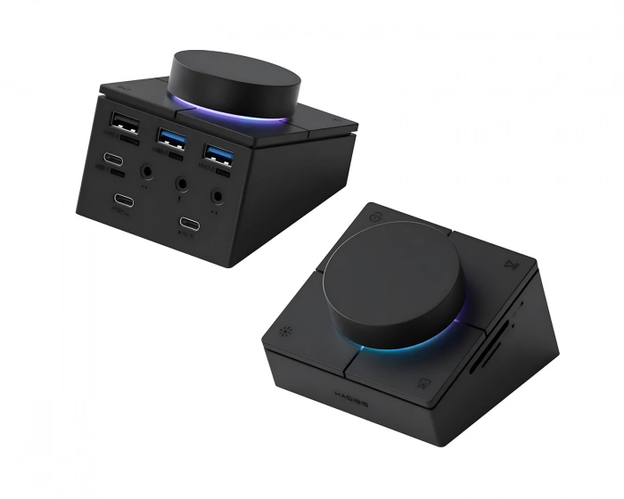 Hagibis USB-C-keskitin säätimellä ja pikanäppäimillä - Musta