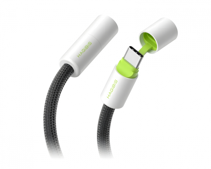 Hagibis USB-C 240W Pikalatauskaapeli suojakannella – Vihreä – 1,2 m