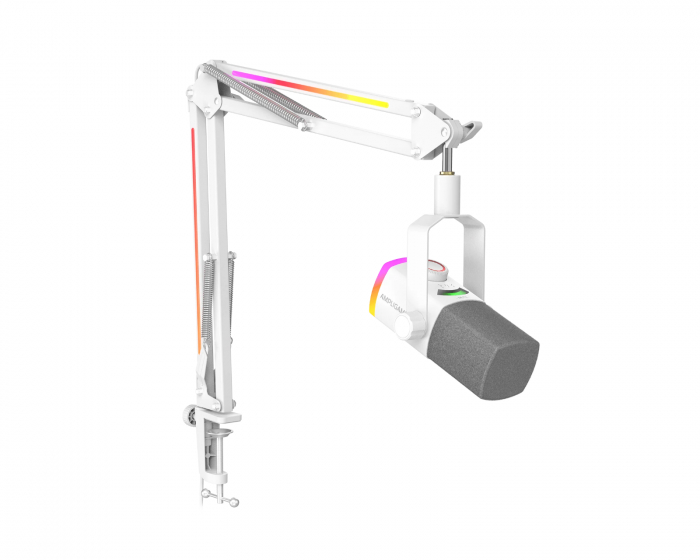 Fifine AmpliGame AM8PROT-mikrofoni puomivarrella - Valkoinen