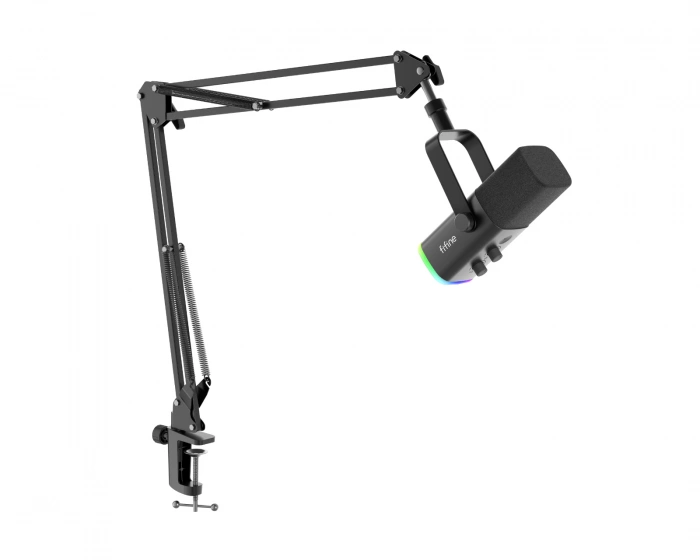 Fifine AM8T USB/XLR Dynaaminen Mikrofoni ja Boom Arm - Musta