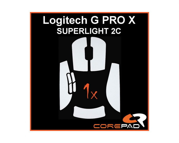 Corepad Soft Grips Logitech G PRO X SUPERLIGHT 2C Compact -mallille - Valkoinen