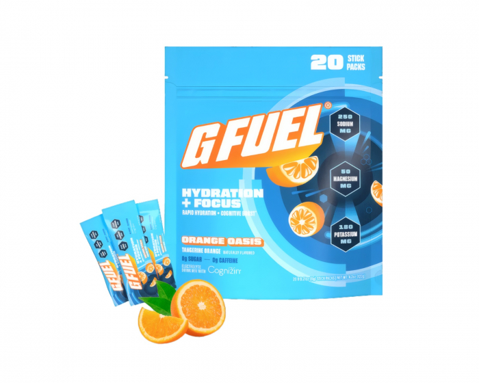 G FUEL Orange Oasis -nesteytys + keskittyminen pakkaus - 20 annosta